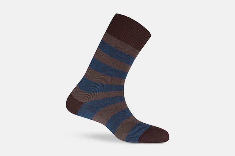 PUNTO BLANCO WIDE STRIPE COTTON SOCK
