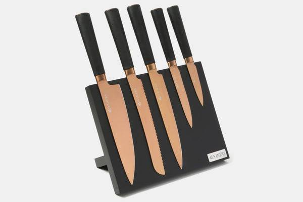 VINERS VIN TITAN COPPER 6PCE KNIFE BLOCK GIFTBOX