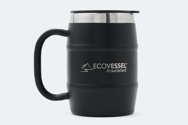 ECOVESSEL DOUBLE BARREL INSULATED BEER / COFFEE MUG -Â 16 OZ