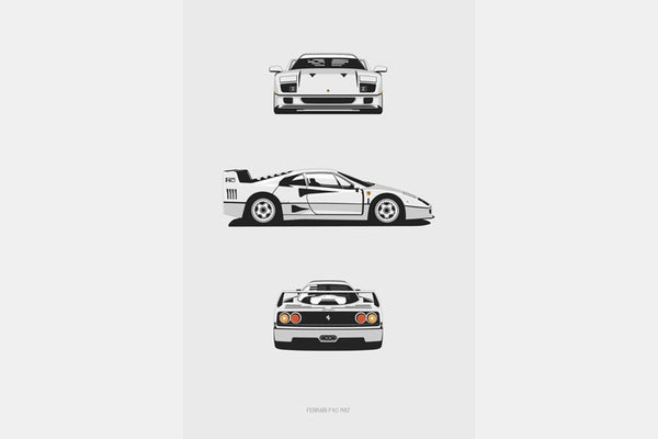 REMOVE BEFORE FERRARI F40 TRILOGY PRINT
