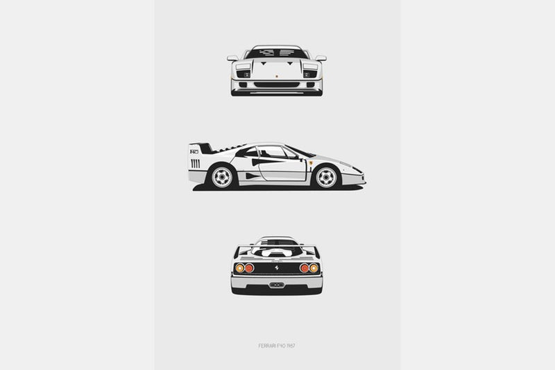 REMOVE BEFORE FERRARI F40 TRILOGY PRINT