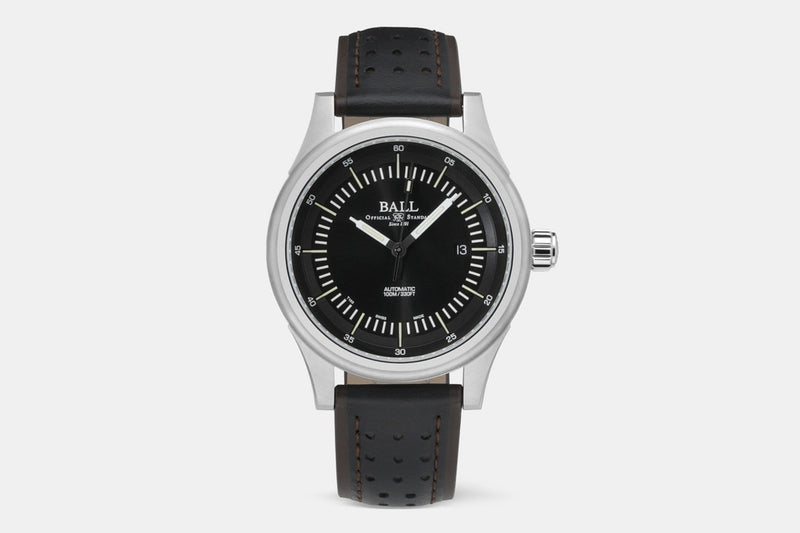 Ball Watch Co SA Drop + Ball Night Train Silver