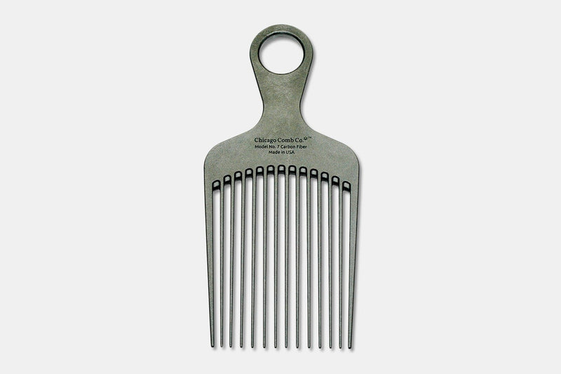 Chicago Comb Co. Model No. 7 Carbon Fiber Comb